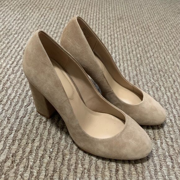 Aldo Shoes - Nude Suede Block Heels